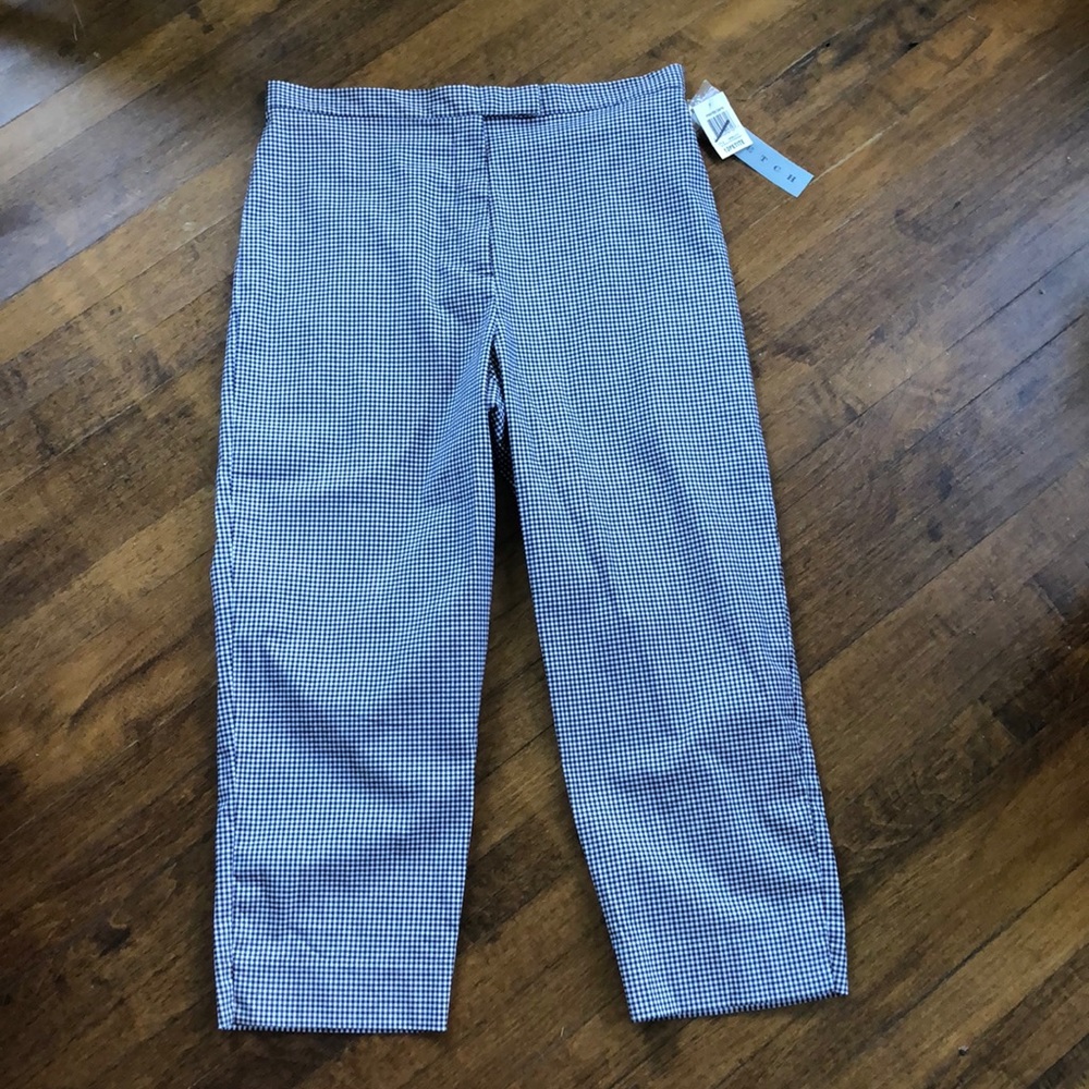 Style & Co. Black and White Gingham Cropped Capri Pants Size 12P